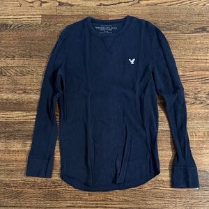 American Eagle Outfitters Dark Blue Long Sleeve Shirt